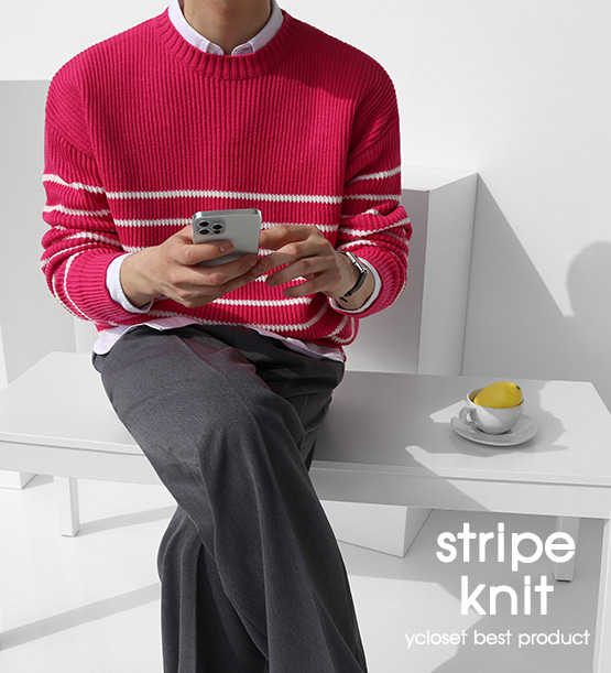 Clib soft stripe knit(7color)