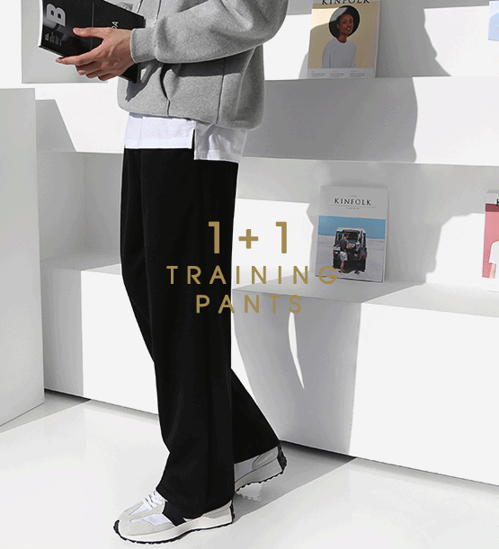 1 + 1 Baler wide training pants(3color)