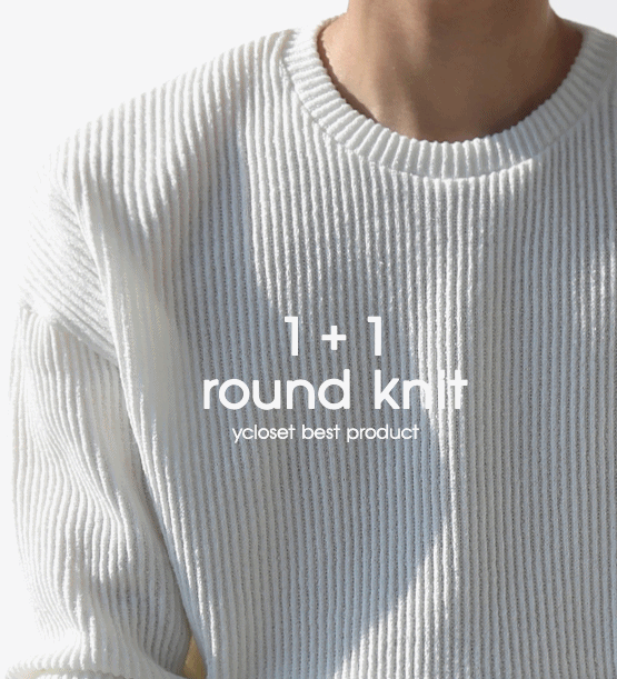 1+1 Moni golgi round knit (9color)