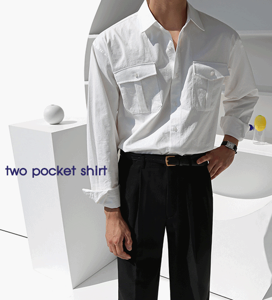 Carryce two-pocket shirt (3color)