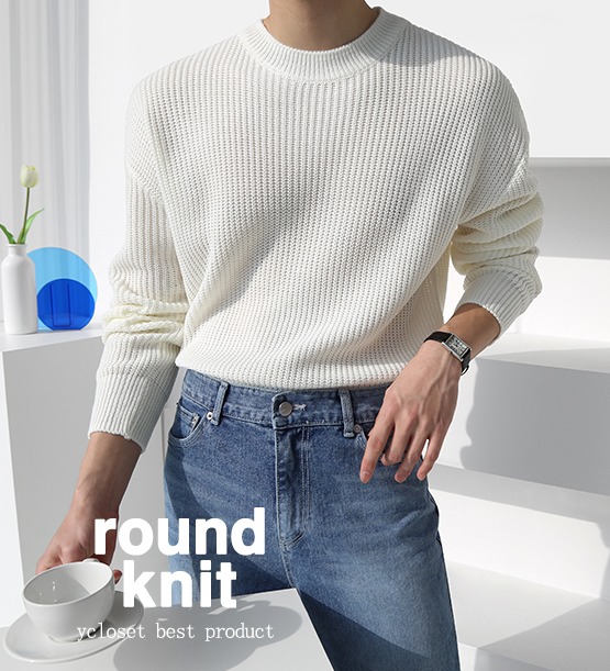 MoreN basic round knit (24color)